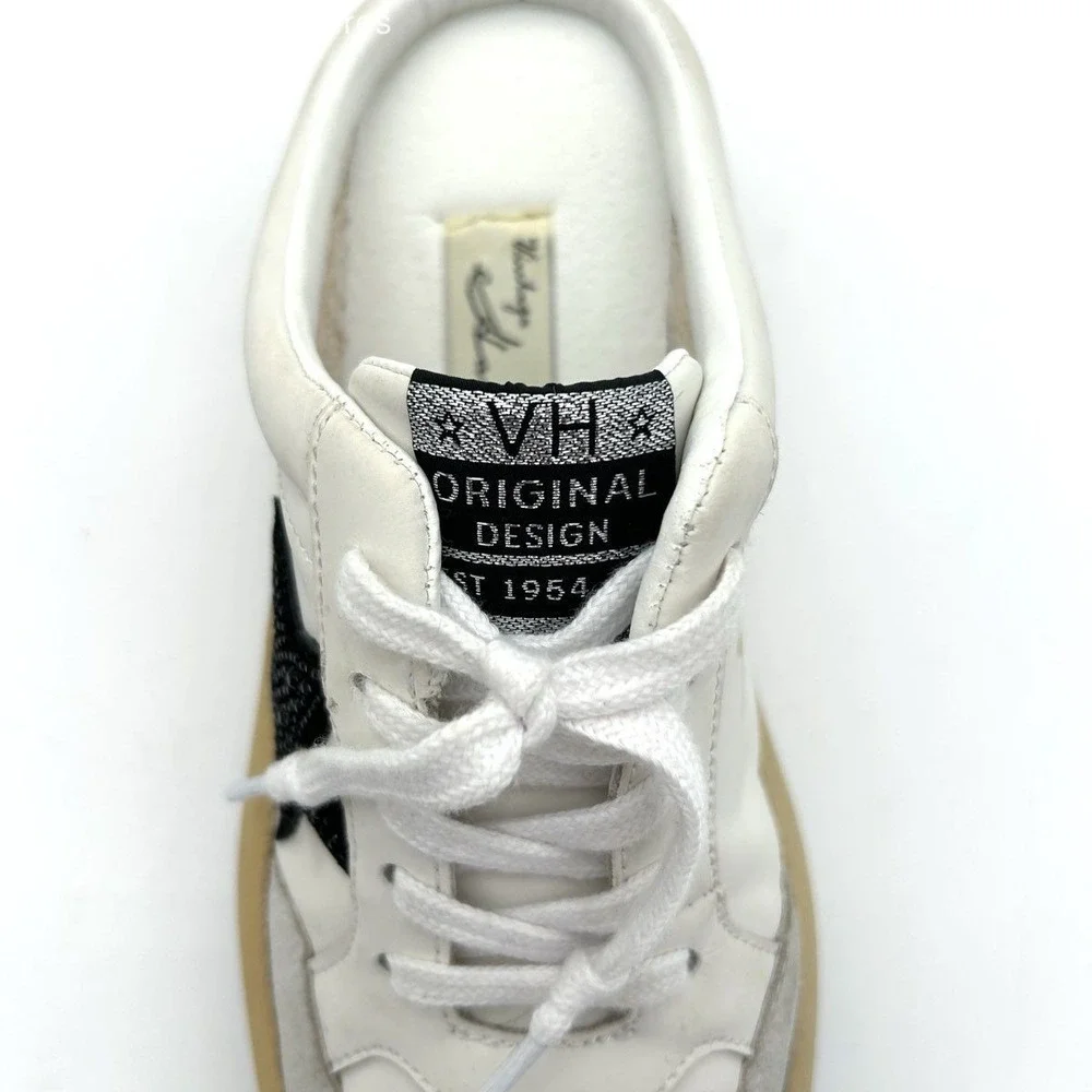 Y2K Vintage Havana Val White Multi Platform Sneakers Black Star Women's Size 7.5